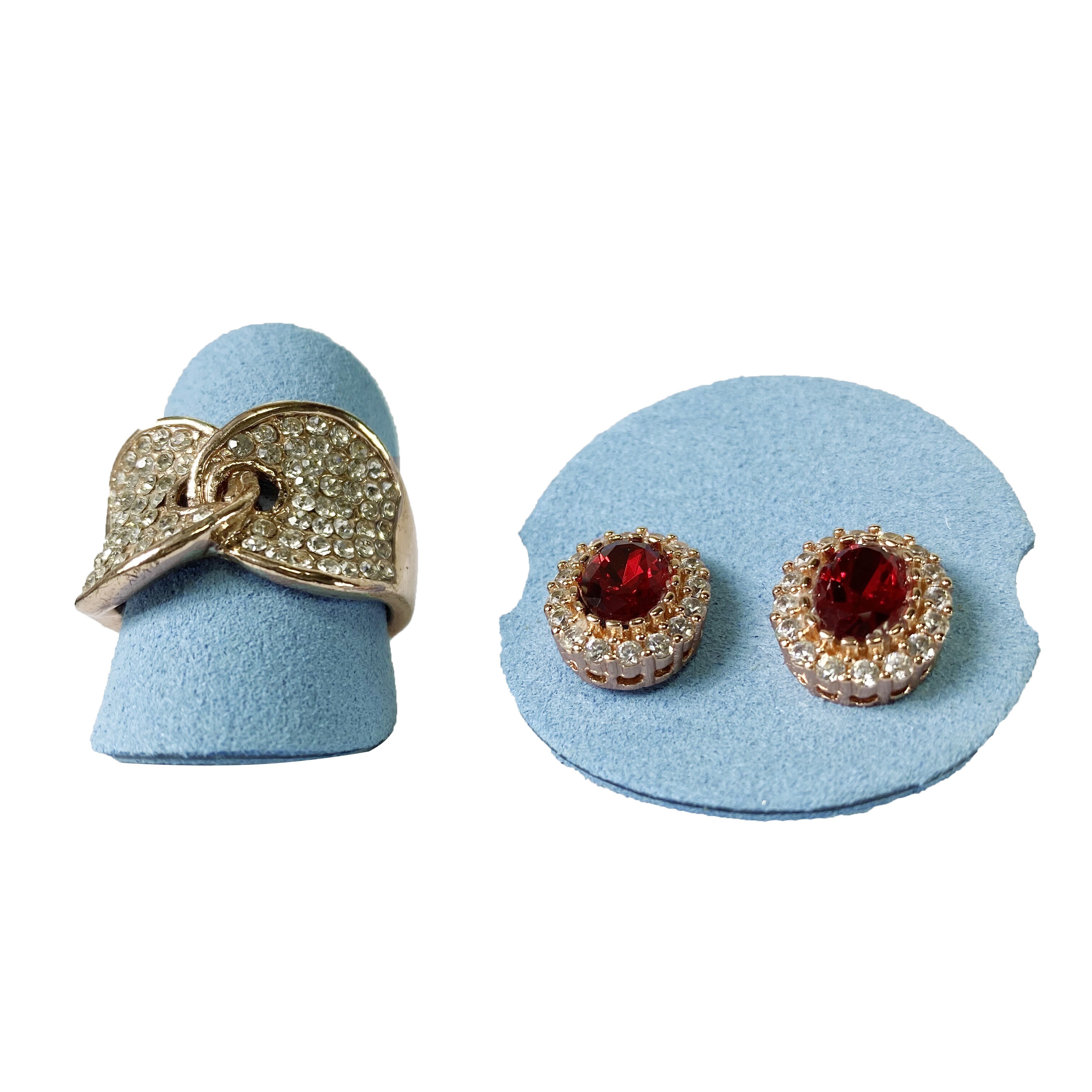 Lot 3 sztuk stojak do prezentacji pierścionków uchwyt arkusz kolczyk pierścienie Rack kolczyki przechowywania Organizador De Joyas Para Colgar Anillo: Light suede