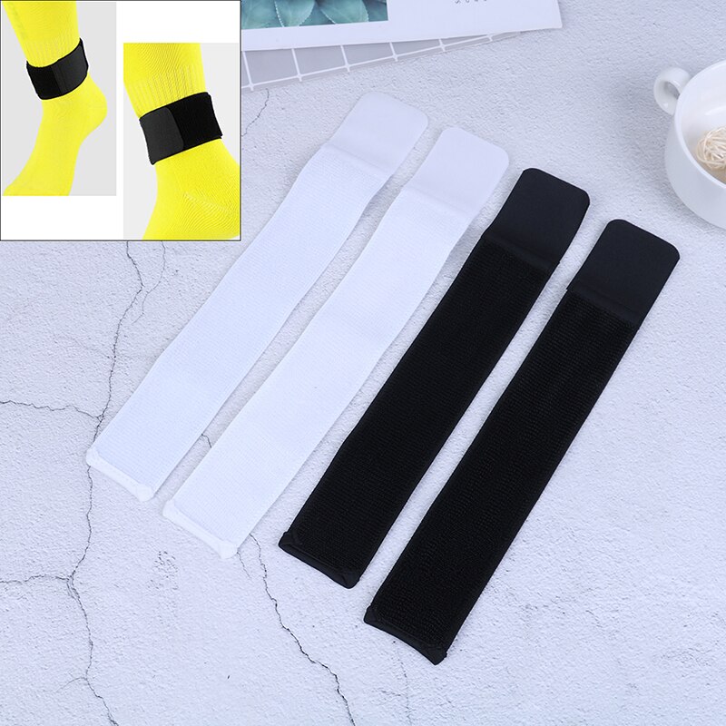 1 par anti-crash sportbandage fotboll benskydd fast bandage tejp fästelement benskydd justerbar elastisk sportrem