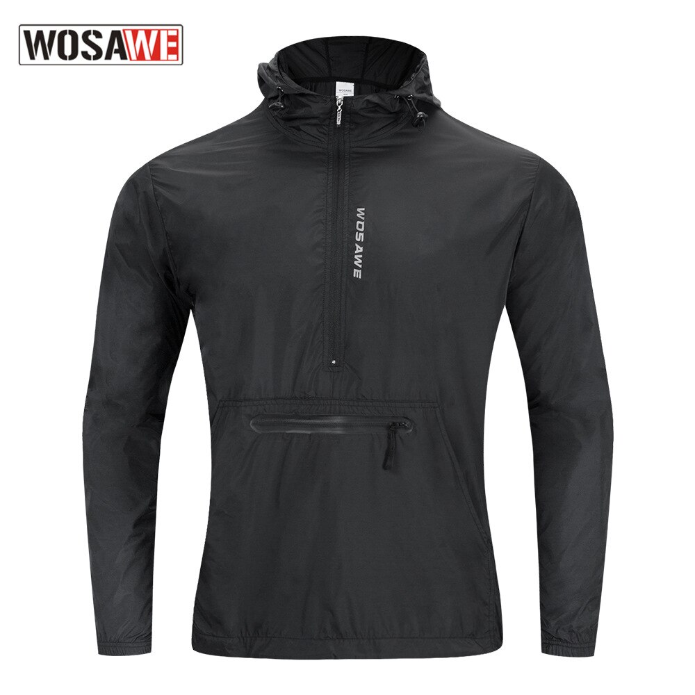 WOSAWE-cortavientos impermeable para hombre, ropa deportiva reflectante para deportes al aire libre, chaqueta transpirable para ciclismo