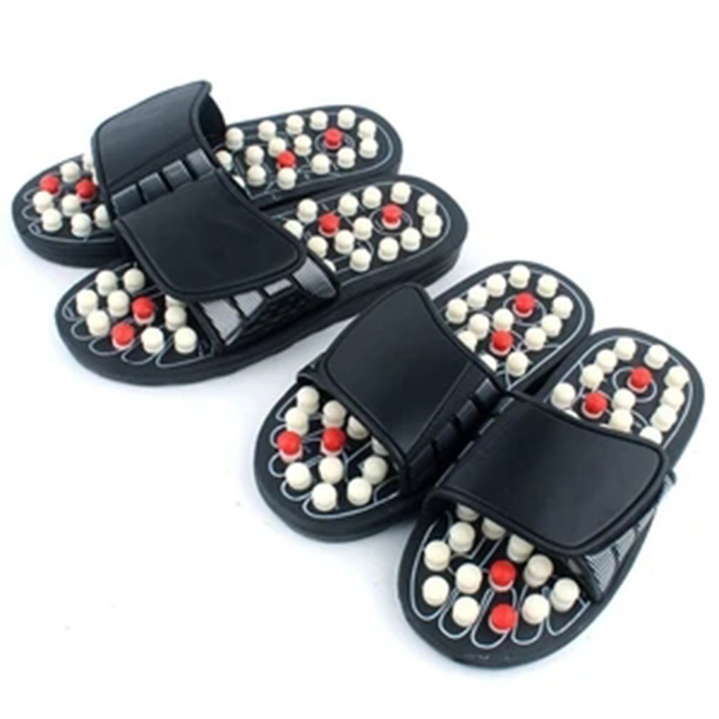 Zwart Wit Roterende Gossip Zool Gezondheid Massage Schoenen Magnetische Therapie Massage Slippers Dot Massage Slippers