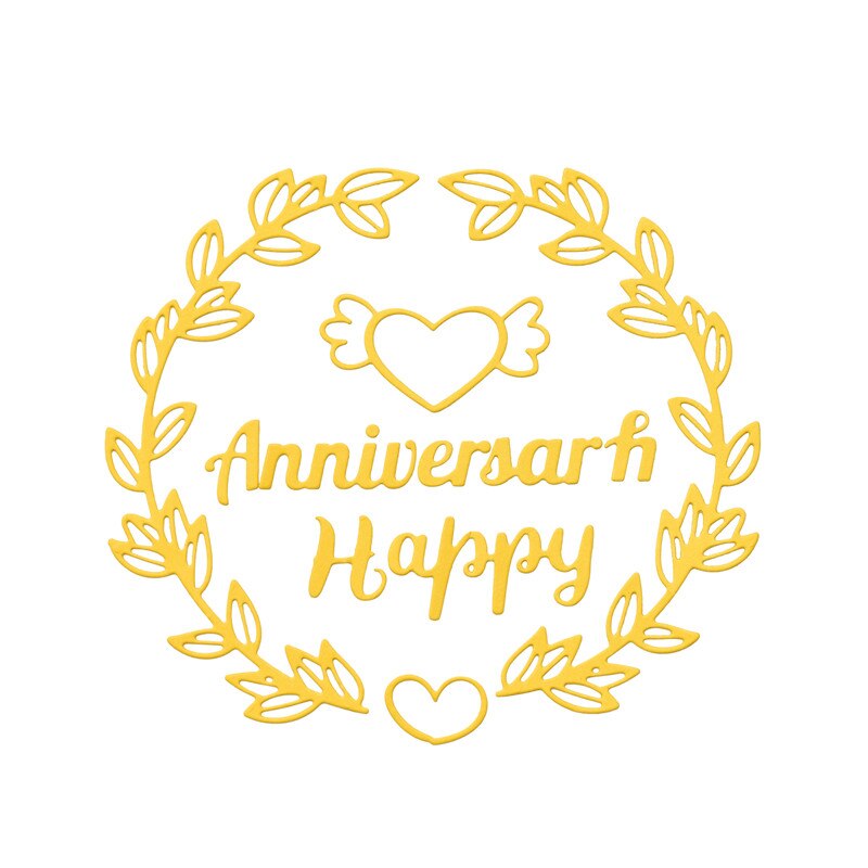 La lettre de joyeux anniversaire meurt des matrices de coupe en métal d'amour pour la fabrication de cartes