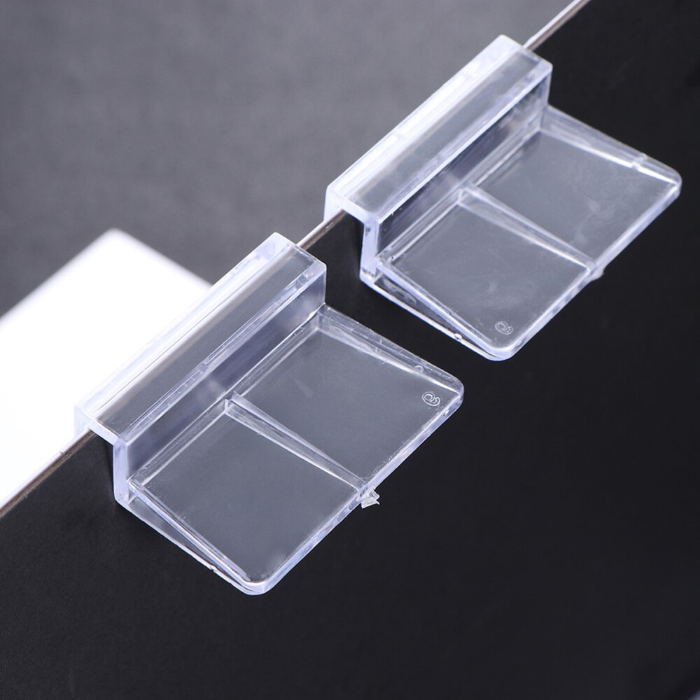10 Uds. De soporte de Marco Simple transparente para acuario, cubierta de tanque de peces, tanque de cristal
