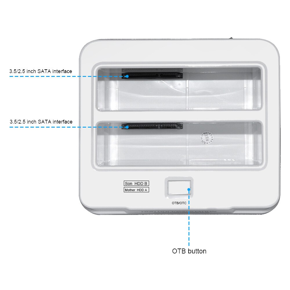 Usb 3.0 Naar Sata Hard Drive Case Dual Bay Externe Hdd Docking Station Voor 2.5 3.5 Hdd/Ssd M2 tf Sd Slot Harde Schijf