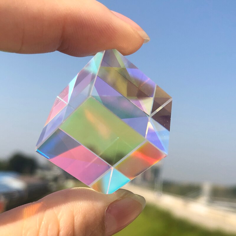 Glazen Kubus 18Mm Dichroic Prism X-Cube Prisma Voor Fotografische Beam Splitting Fotografie Accessoires Versieren Leuke Licht