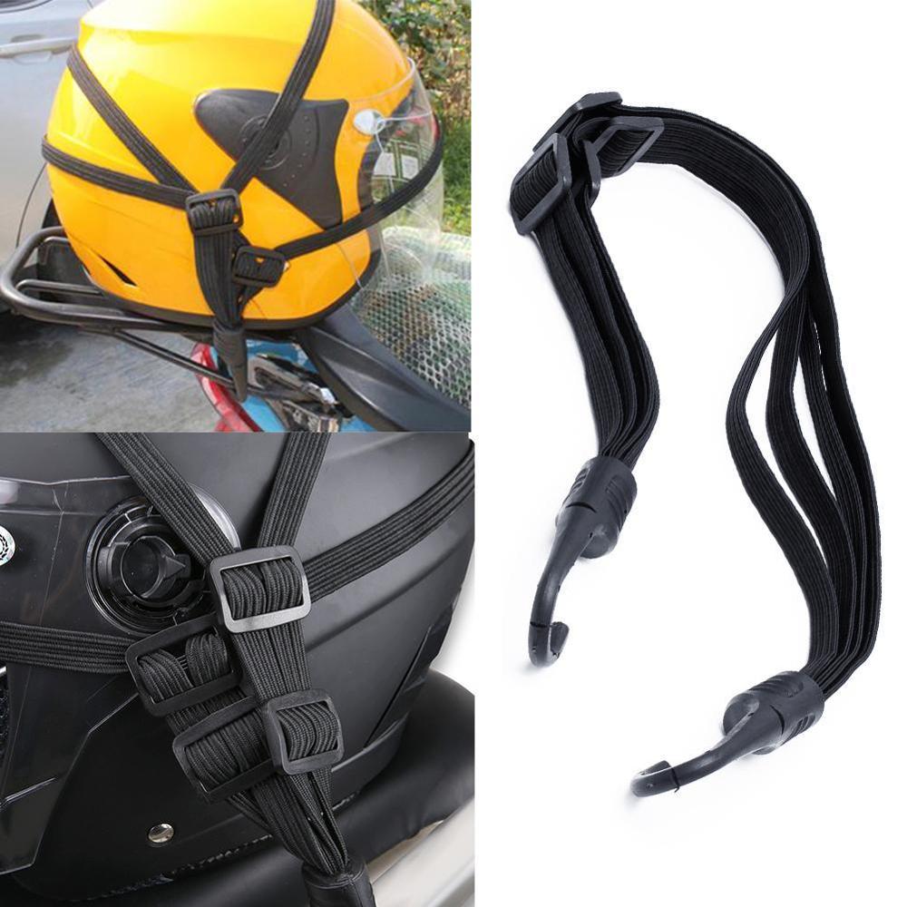 2 Haken Motorfietsen Moto Sterkte Intrekbare Helm Riem Bagage Elastisch Touw L2K4