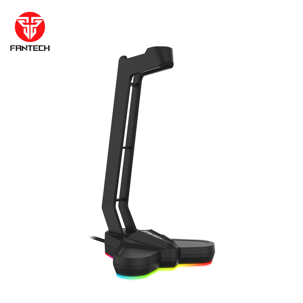 Fantech rgb hörlursställ gaming multifunktions headsetfäste universal hörlurshållare för spelare hörlurar display hylla: Svart