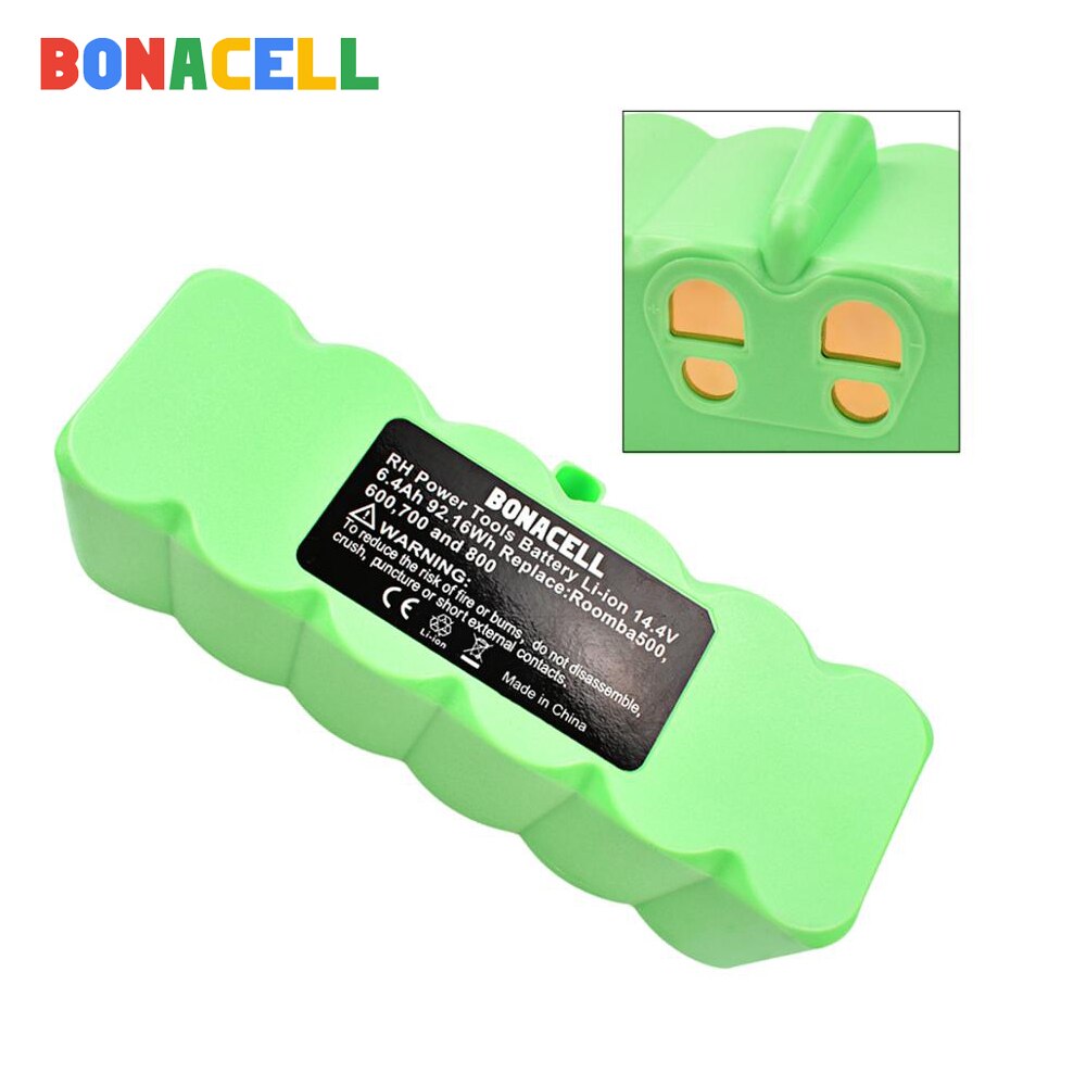 6400mAh 14.4V Roomba 500 3800mAh Battery for iRobot Roomba 600 700 800 Series Vacuum Cleaner iRobot roomba 620 650 770 780 580: 1 Pack Li-ion 6400