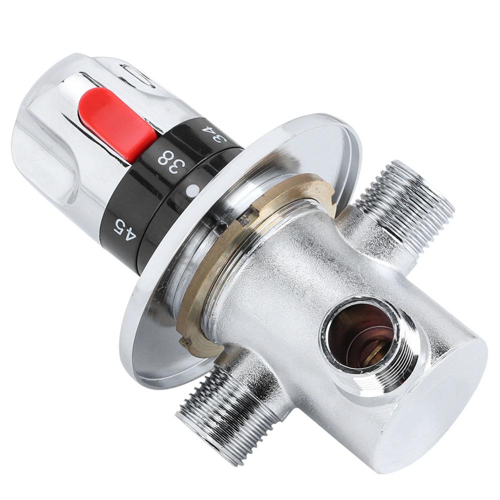 1 Pcs Adjustable Thermostatic Mixer Valve Brass Thermostatic /Cold Water Mixing Temperature Control Valve For Water Heater