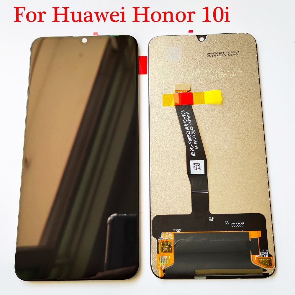 Nero originale 6.21 pollici per trasporto libero di huawei Honor 10i HRY-LX1T Schermo LCD tocco schermo Digitizer assemblaggio parti di Ricambio