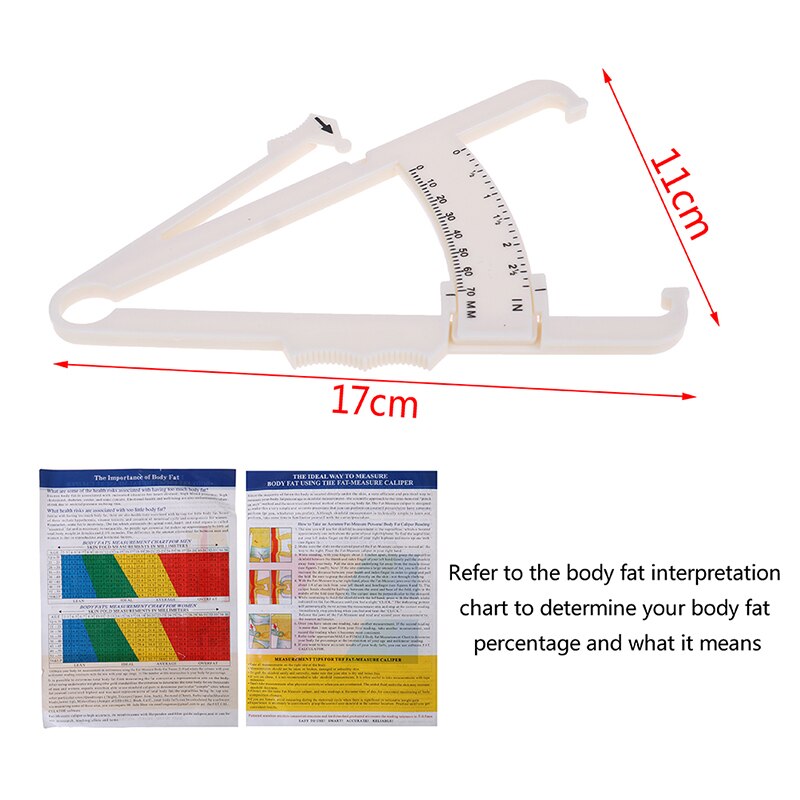 1Pc Fitness Slim Keep Gezondheid Tester Lichaamsvet Monitor Talg Meter Map Personal Body Fat Caliper Huid Analyzer Meet grafieken