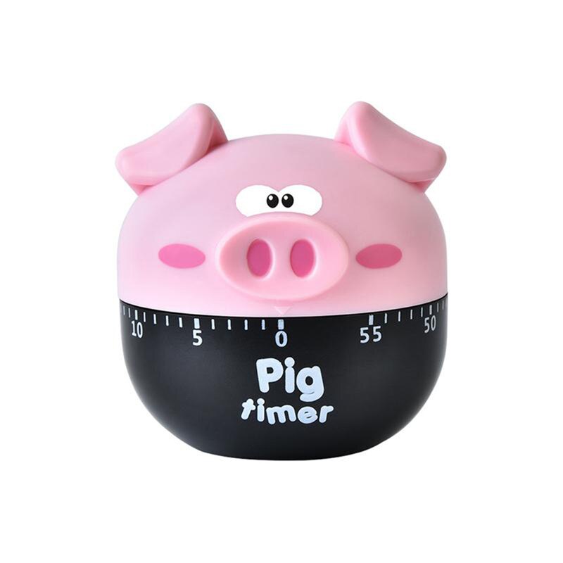 1 pcs Cartoon Timer Plastic Machine Timer 60 Min Wekker Keukengerei Leuke Digitale Timer Plastic Leuke Timer stopwatch: pink