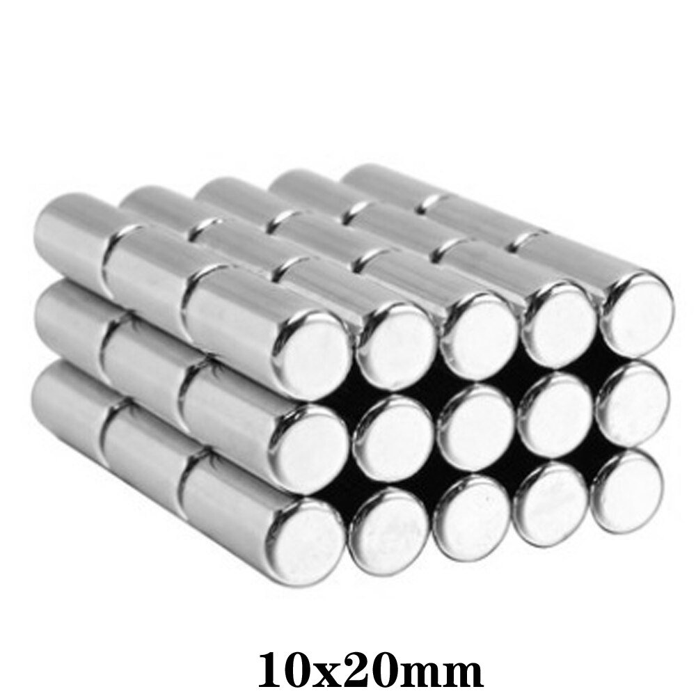 2/5/10/20/30/40Pcs 10X20 Super Krachtige Sterke Magnetische Magneten dikke Permanente Neodymium Magneten 10X20Mm Ronde Magneet 10*20