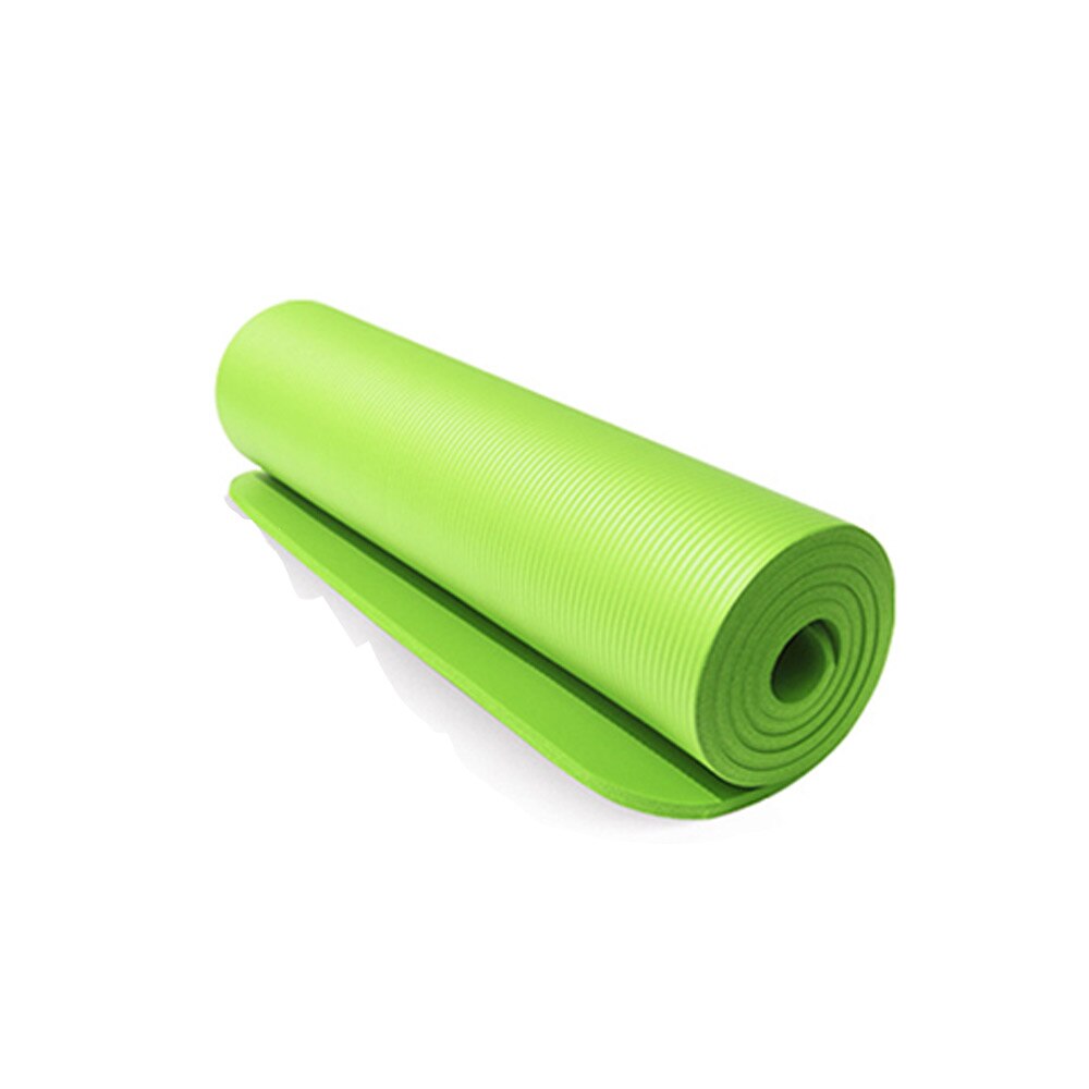 Esterilla de Yoga NBR de 1830x610x10mm, antideslizante, gruesa, multifuncional, para Fitness, Fitness, gimnasia, Pilates: green yoga mat