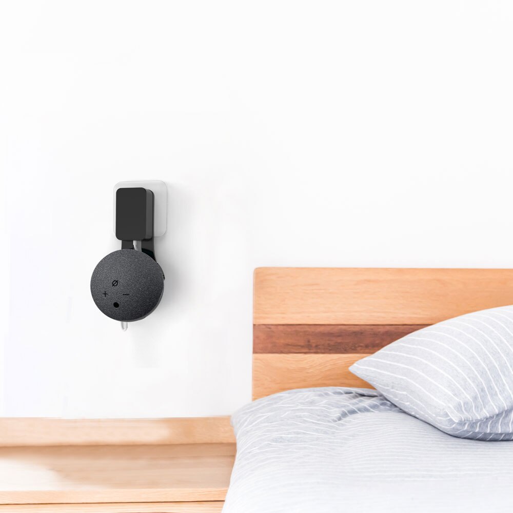 SOKUSIN Wall Mount Outlet For Alexa Echo Dot 4th Generation Save Space Hanger Speaker Accessories Stroage Cable Holder Stand