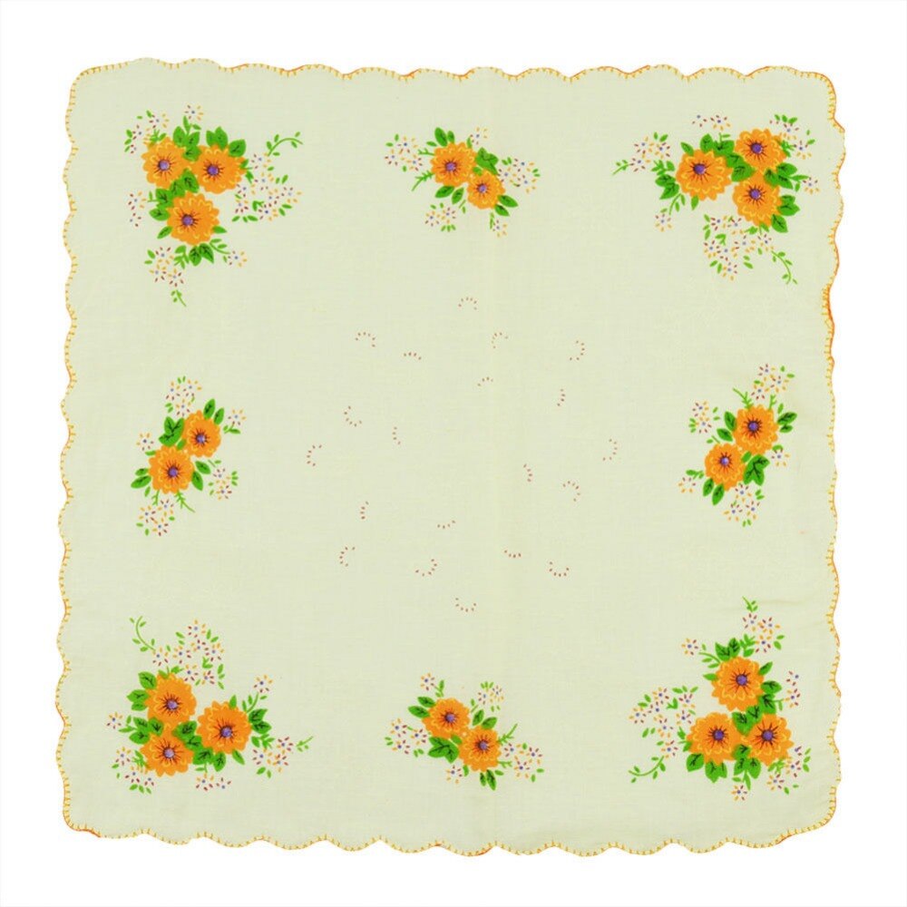 12 Stuks 100% Katoen Bloem Print Vintage Vrouwen Zakdoeken Quadrate Zakdoeken