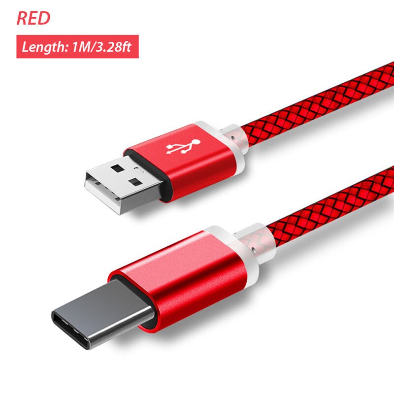 Cable de carga USB tipo C de 10mm de largo, conector extendido para Blackview BV9800/BV9600/Pro Oukitel K10000 Max, cargador de USB-C: Type c Cable only / Red