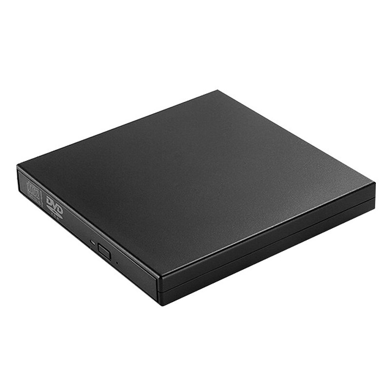 USB2.0 quemador externo de CD DVD, unidad externa de escritorio/portátil con quemador Universal de CD DVD: Black