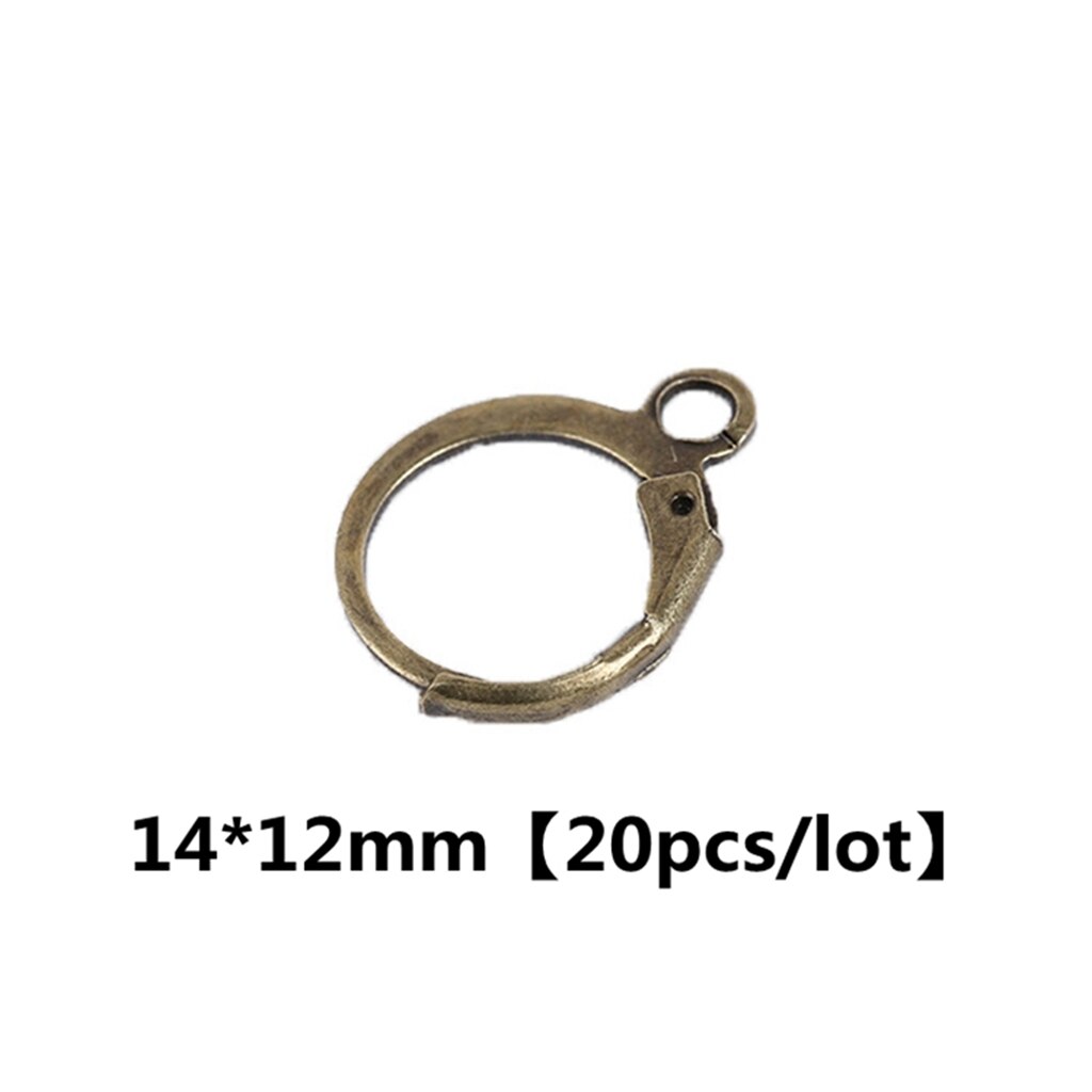 20 pz/lotto 14*12mm orecchini a molla ganci impostazioni filo cerchi di Base per gioielli che fanno forniture risultati gioielli fai da te accessori