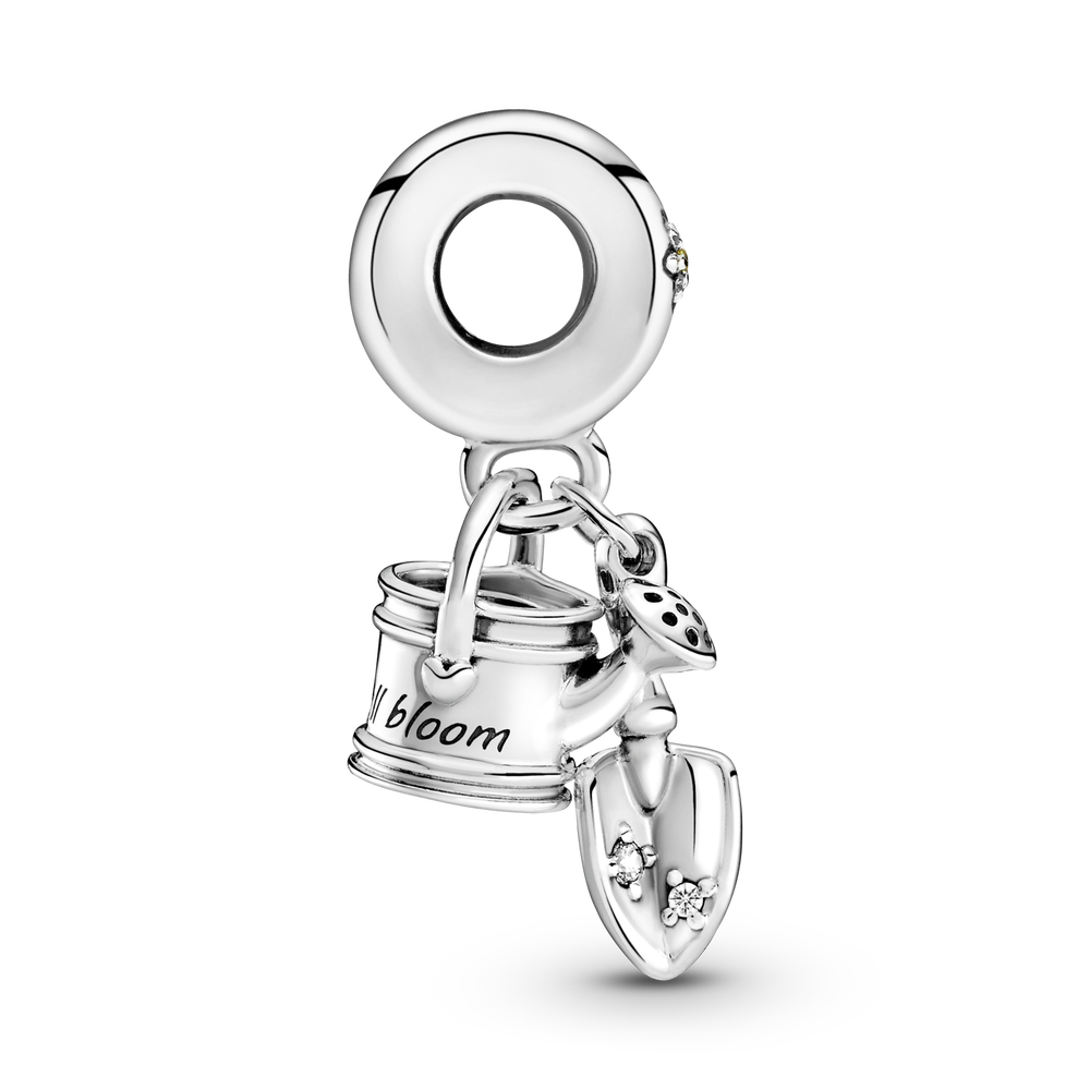 2021 novo real 925 pingente de prata esterlina rega pode/flor pá charme adequado para pulseira moda jóias