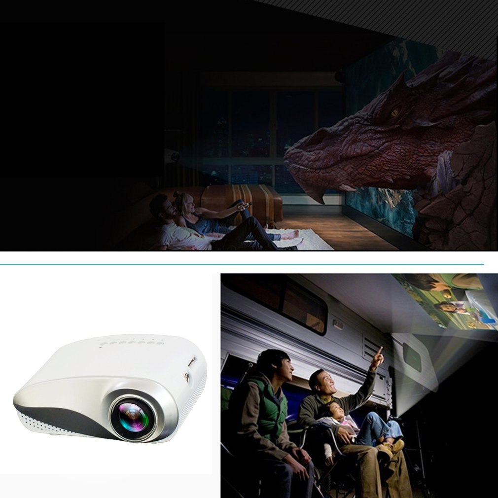 Mini Projector Full HD Portable LED Projector Multimedia Home Theater USB VGA HDMI TV Home Theatre System