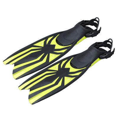 Duiken Flippers Scuba Vinnen Beschikbaar Voor Mannen &amp; Vrouwen Snorkel Flippers Met Open Hakken Lange Zwemmen Vinnen Met Verstelbare Bandjes: Yellow / S/M