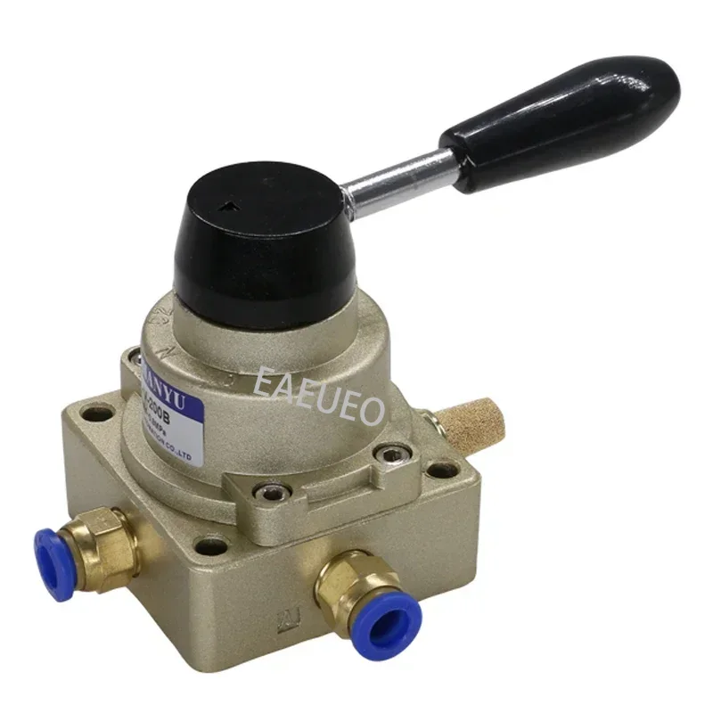 Pneumatic switch hand rotary valve HV200D one-in and two-out cylinder control reversing valve hand valve 02B