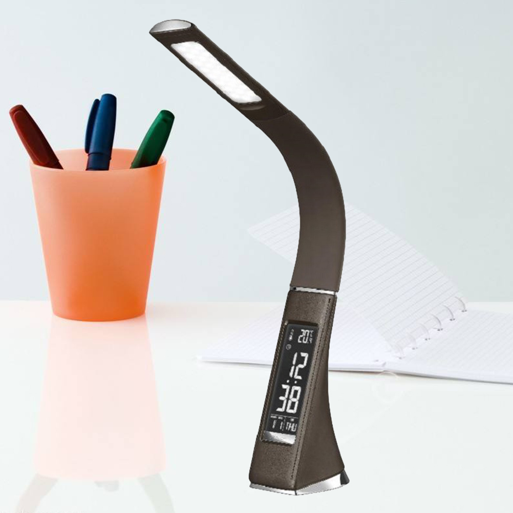 1pc Table Light LED Eye-care Desk Lamp Calendar Lamp Clock Table Lamp for Home Study Room