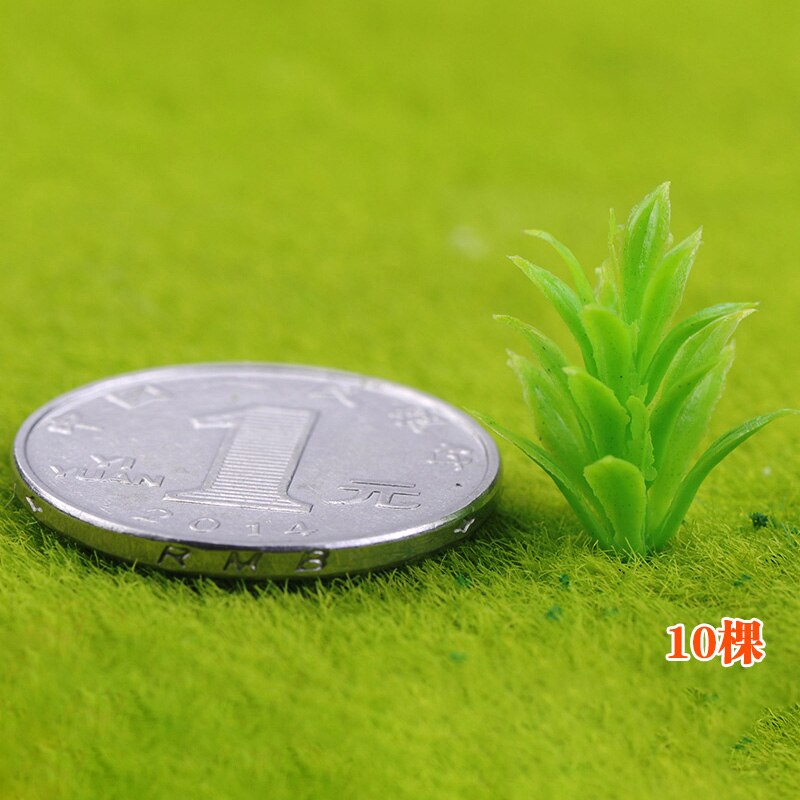 50 stücke Gras Blume Modell Miniatur Modell Strauch Künstliche Kunststoff Modell Gräser Garten Zubehör: Lila