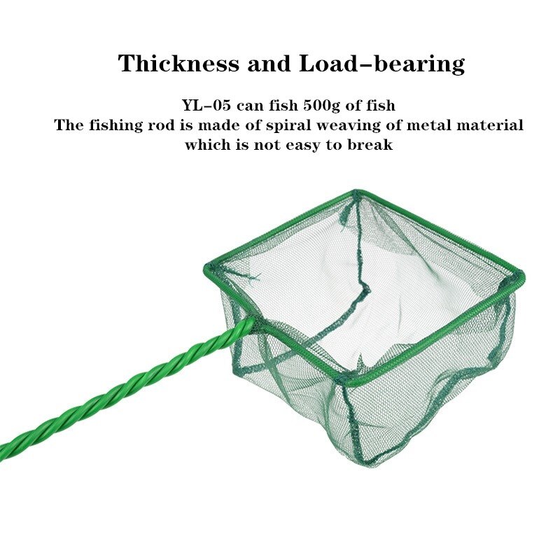 Aquarium Fish Net Fine Mesh Fishing Landing Net Fish Catch Nets Long Handle Fish Floating Objects Cleaning Tool