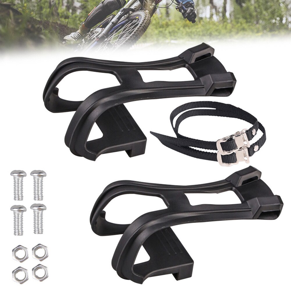 1 set tåklämmor med rembälten för fast växel terrängcykelpedal cykeltillbehör hund 88: Default Title