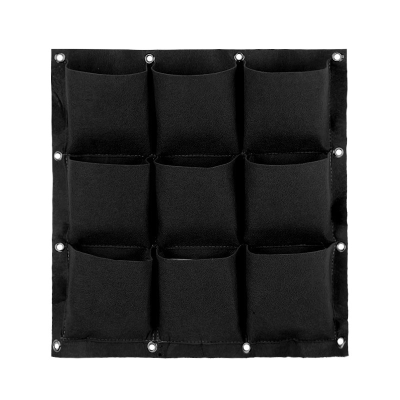 Fleur sac de plantation, tenture murale sac de plantation cadre croissante récipient pot de fleurs pour jardin plante, fleur, multiples poches: 9 pockets 50x50cm