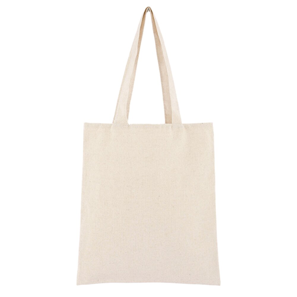 Universele Boodschappentas Grote Capaciteit Katoen Blend Solid Tote Eco Vriendelijk Multipurpose Herbruikbare Natuurlijke Opslag School #734: Beige