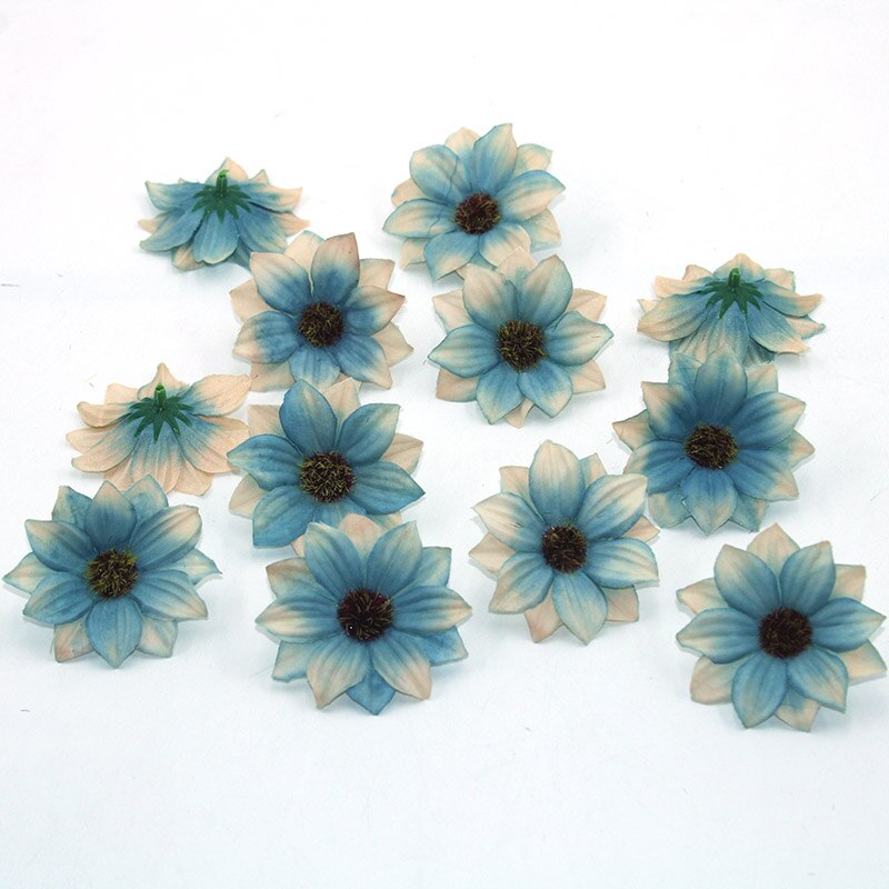 20 stykker kunstige blomster 6 cm silkerose blomster til familie bryllup dekoration krans scrapbog håndværk blomst diy: 13