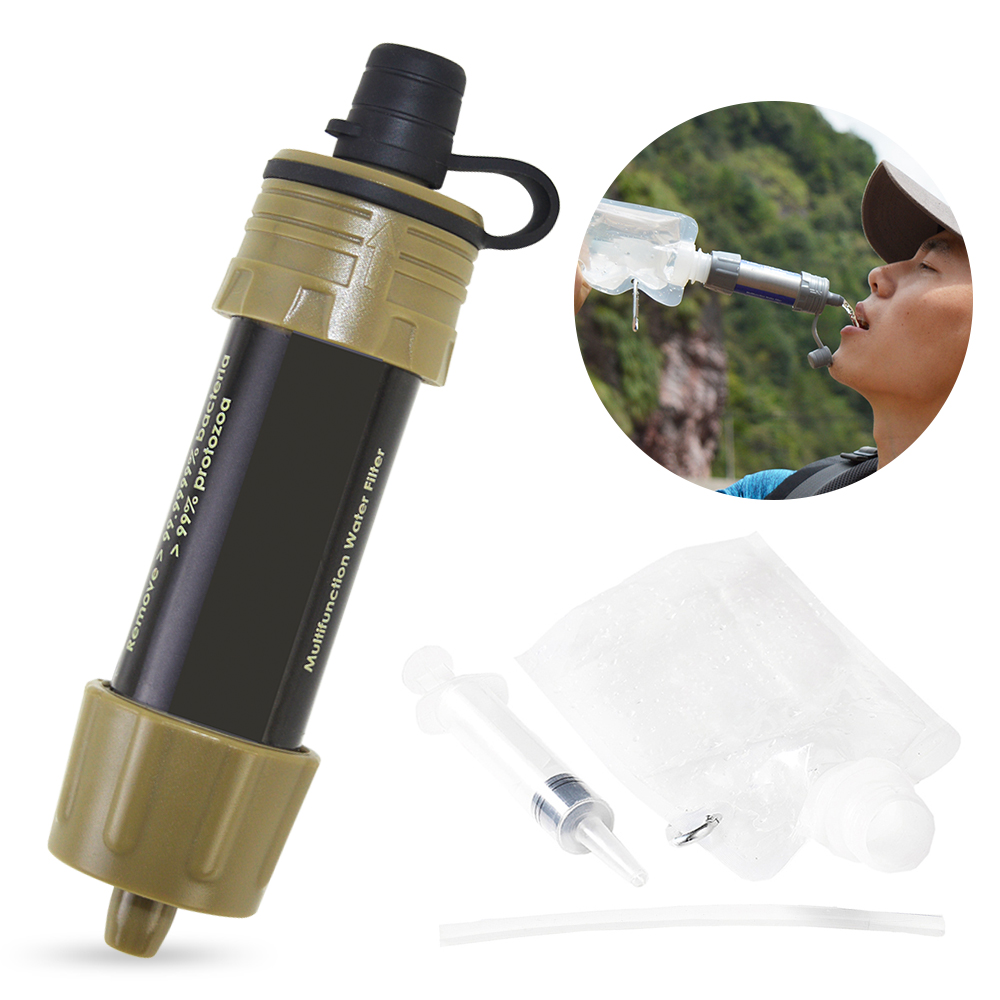 Camping Zuivering Waterfilter Stro Waterfiltratie Stro Waterzuiveraar Voor Survival Emergency Camping Wandelen Backpacken: Set 5A