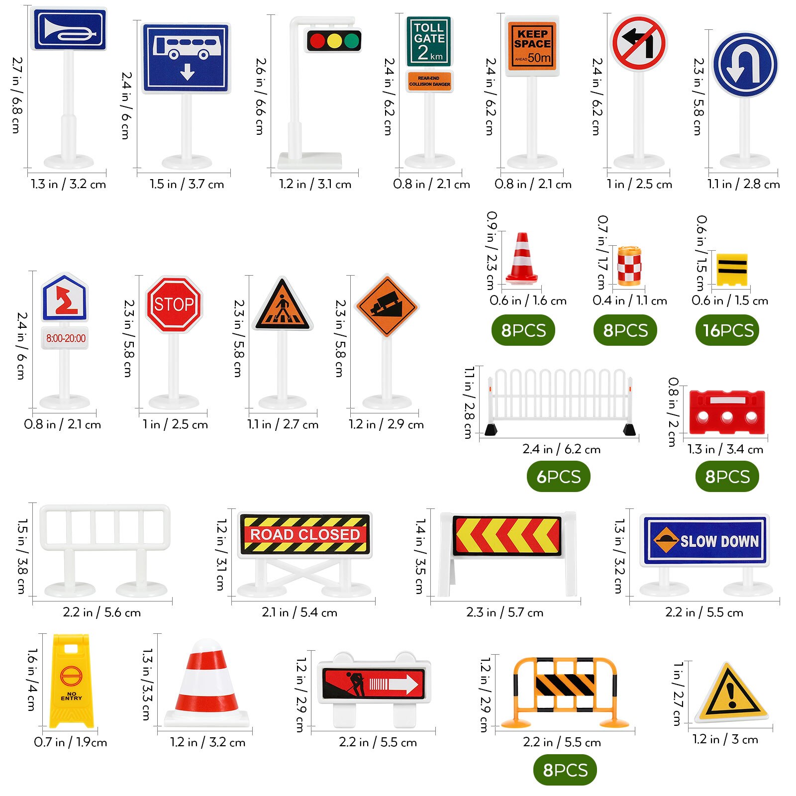 TOYANDONA 1 Set Play Traffic Signs Street Road Signs Traffic Toys for Children Cognitive Play