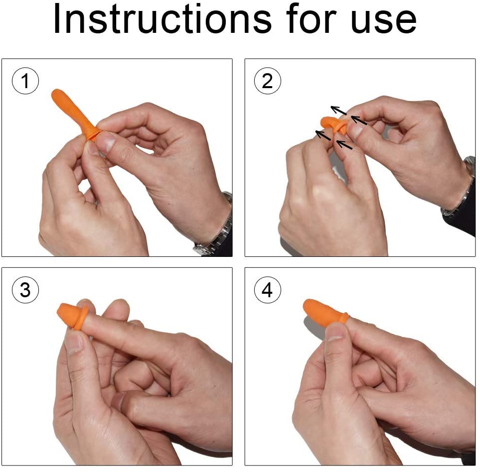 Guantes de protección para dedos de goma, antideslizantes, de látex, reusables para reparación electrónica, limpieza de joyas, 100 Uds.