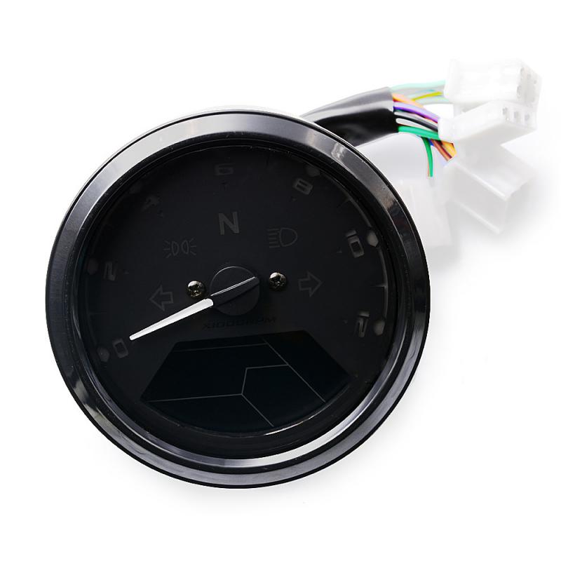 Universal Motorcycle Digital Speedometer Speed Meter Gauge Left And Right High Beam Gear Display Warning Function Instruments