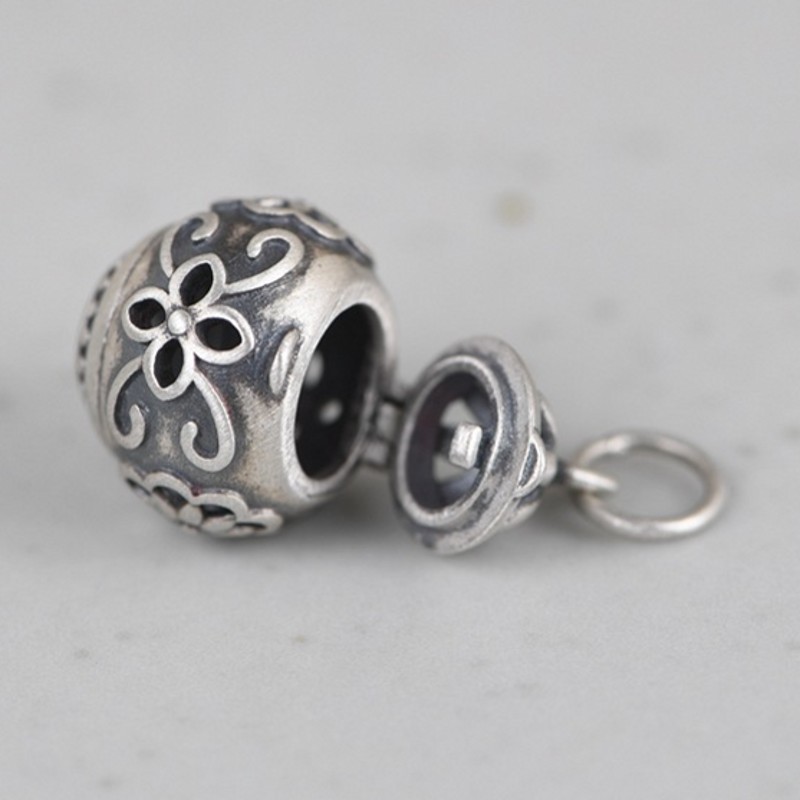 Bocai Trend Real S925 Puur Zilveren Sieraden Retro Hollow Artistieke Temperament Aromatherapie Zakje Vrouw Hanger