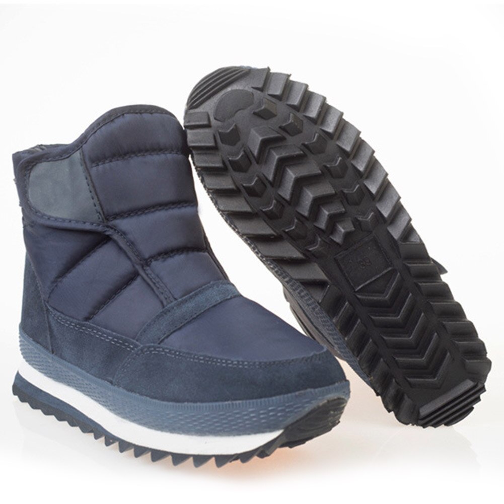 Botas de neve masculina inverno quente impermeável velo forrado tornozelo botas caminhadas sapatos casuais zj55