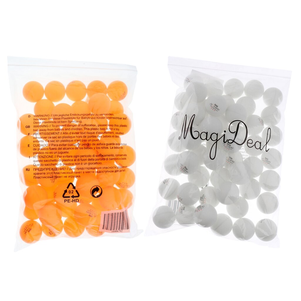 100 Stck 40mm Prämie 3 Sterne Tischtennis Bälle Klingeln Pong Ball Weiß Orange Praxis Ausbildung Ball Kunststoff Tischtennis Ball