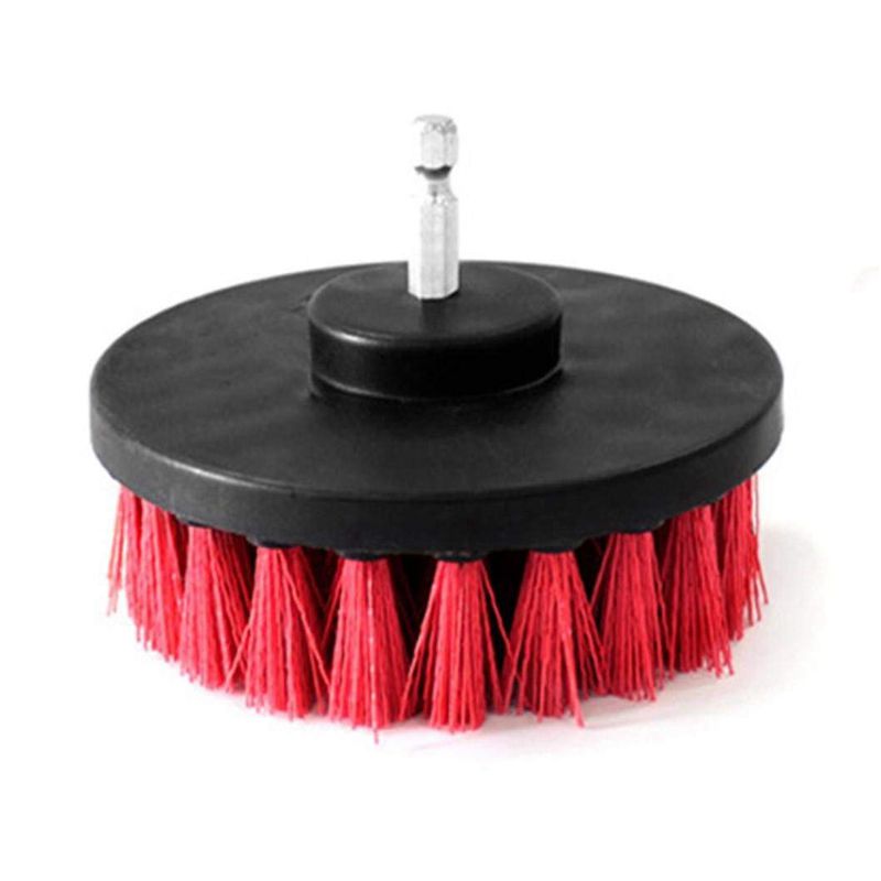 4In 4 Piece Soft, Medium and Stiff Power Scrubbing Brush Drill Attachment for Cleaning Showers, Tubs, Bathrooms, Tile, Grout, Ca