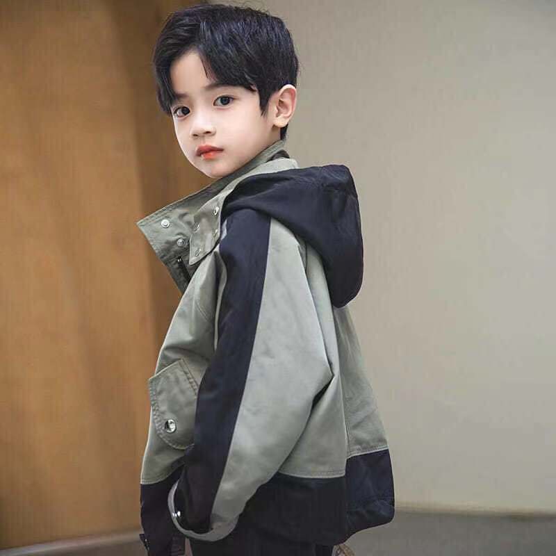 Boys hooded windbreaker spring jacket children long sleeve teenage clothes big boys sport coat boys 4 5 6 8 10 12 Yers