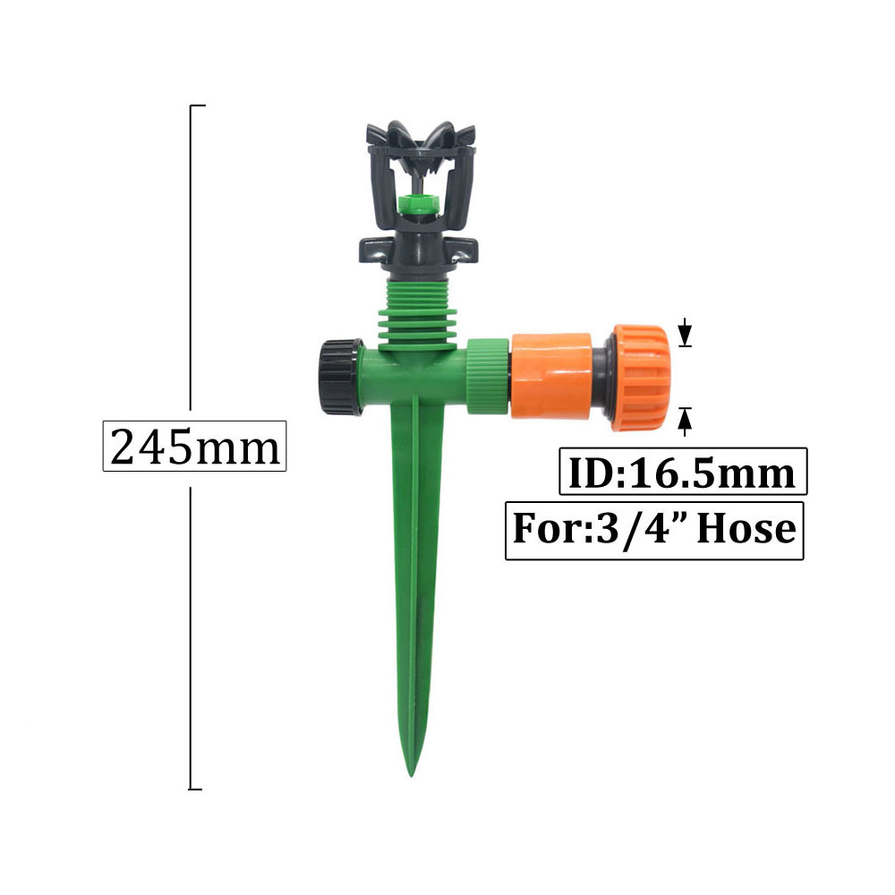Garden Lawn 360 Degree Rotating Sprinkler 1/2 Inch Thread Automatic Rotating Scattering Nozzle For Irrigation: PURPLE