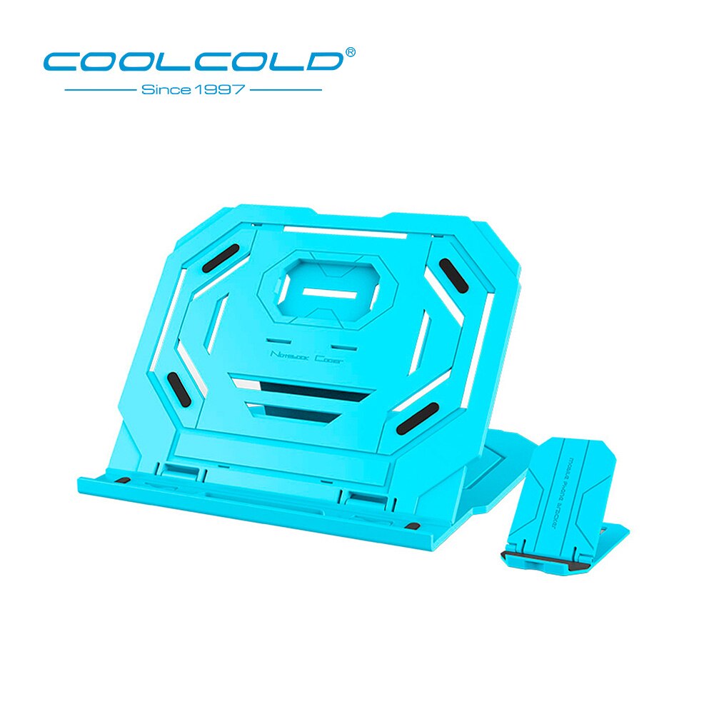 COOLCOLD Laptop Stand Tablet PC Stand Height Adjustable Laptop Cooling Pad Portable Foldable Phone Stand Support 12-15 inches: Blue