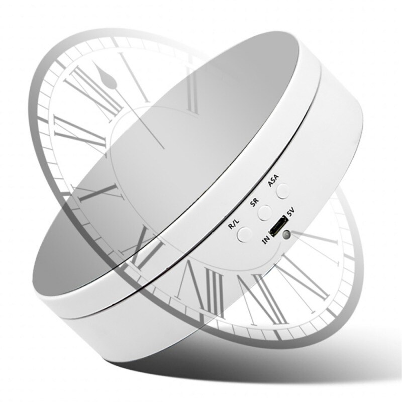 Vit/svart roterande displayställ 360 graders smycken klocka telefon ringhållare display usb justerbar roterande 3 hastighets skivspelare