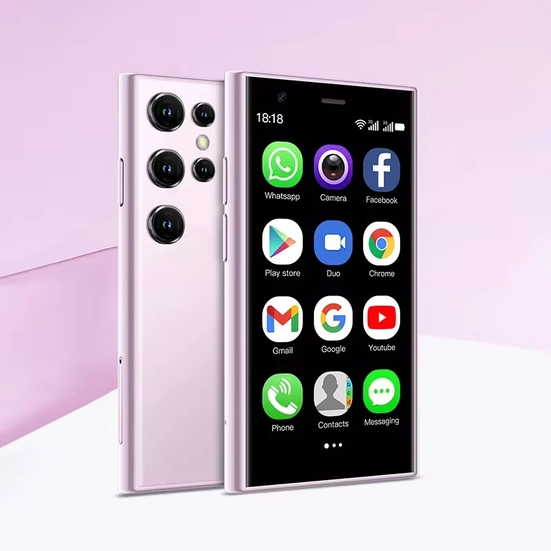 SOYES S23 Pro Mini Smartphone Android 8.1 Dual SIM 3.0 '' HD WIFI Bluetooth 3G Pequeno Celular: ROXO