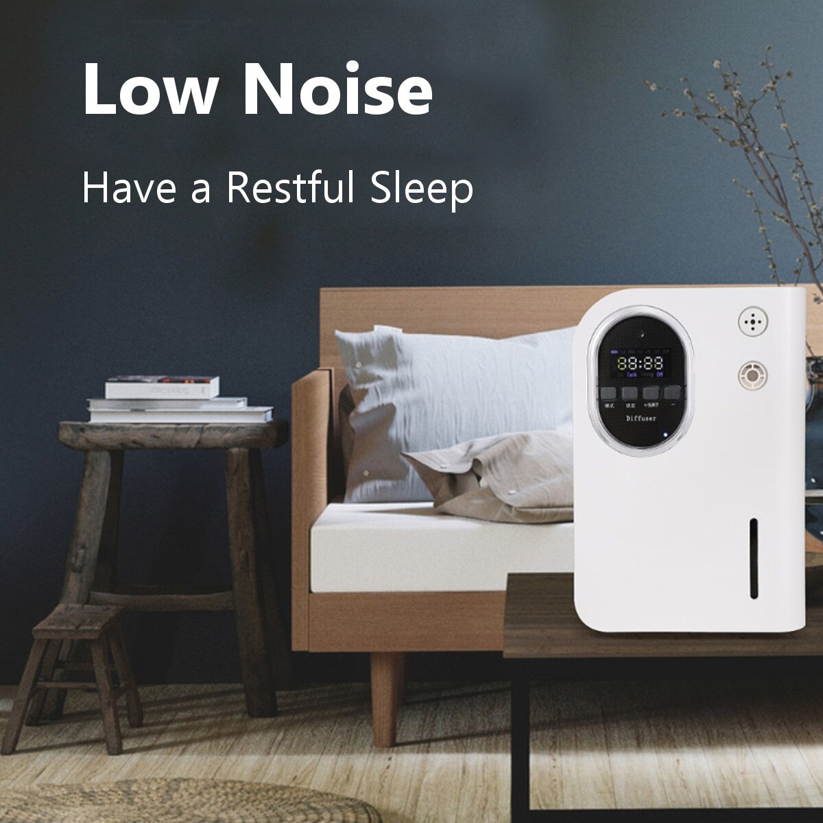 Fragrance Diffuser Negative Ion Air Purifier Essential Oil Air Ionizer with Timer Funciton and LCD Display for Home office hotel