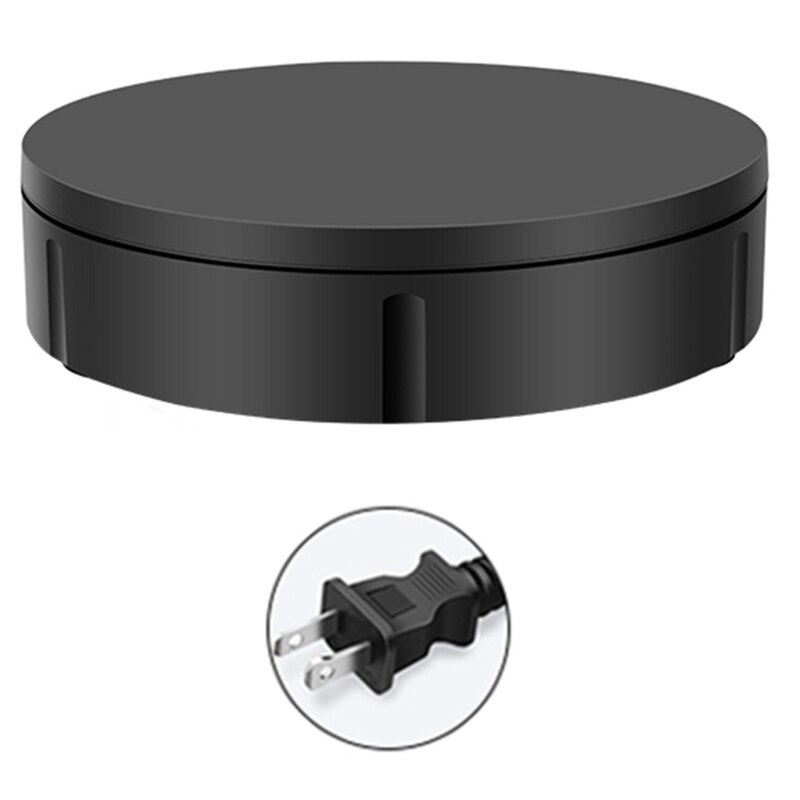 7 Snelheden Elektrische Draaitafel Display Stand 360 Graden Roterende Tafel Horloge Sieraden Houder Met Afstandsbediening Voor Fotografie Pro: BK-US