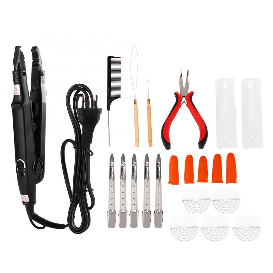 Hair Extension Iron Set Hair Connector Styling Tool for Home Salon Seamless hair remover (A Set): A