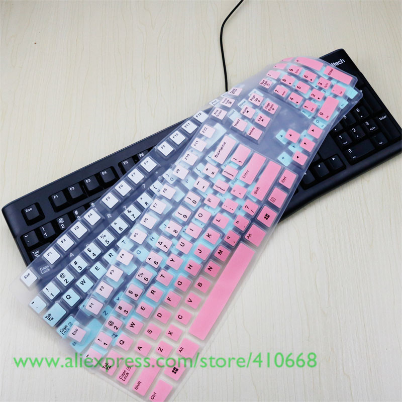 Wasserdichte Silikon Schreibtisch Tastatur Abdeckung Schutz Haut Für Logitech MK120 K120 Computer Staub Abdeckung Film